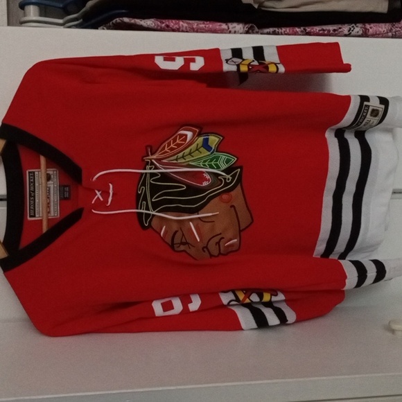 Bobby Hull Vintage CCM Heroes 🏒 CHICAGO Blackhawks Mens Small /Youth L/XL - Picture 2 of 3